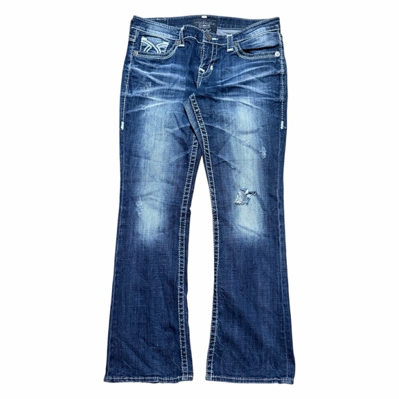 Women’s Y2K Big Star Dark Wash Liv Boot Cut Blue Denim Jeans Size 30